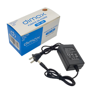 ADAPTADOR DE ENERGIA 12V 2AMP DIMAX