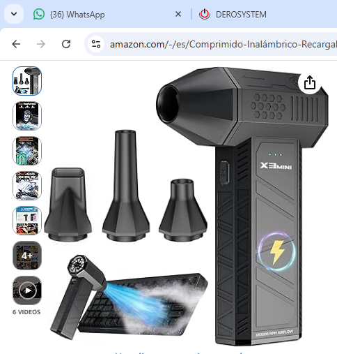 SOPLADOR DE AIRE PORTATIL
